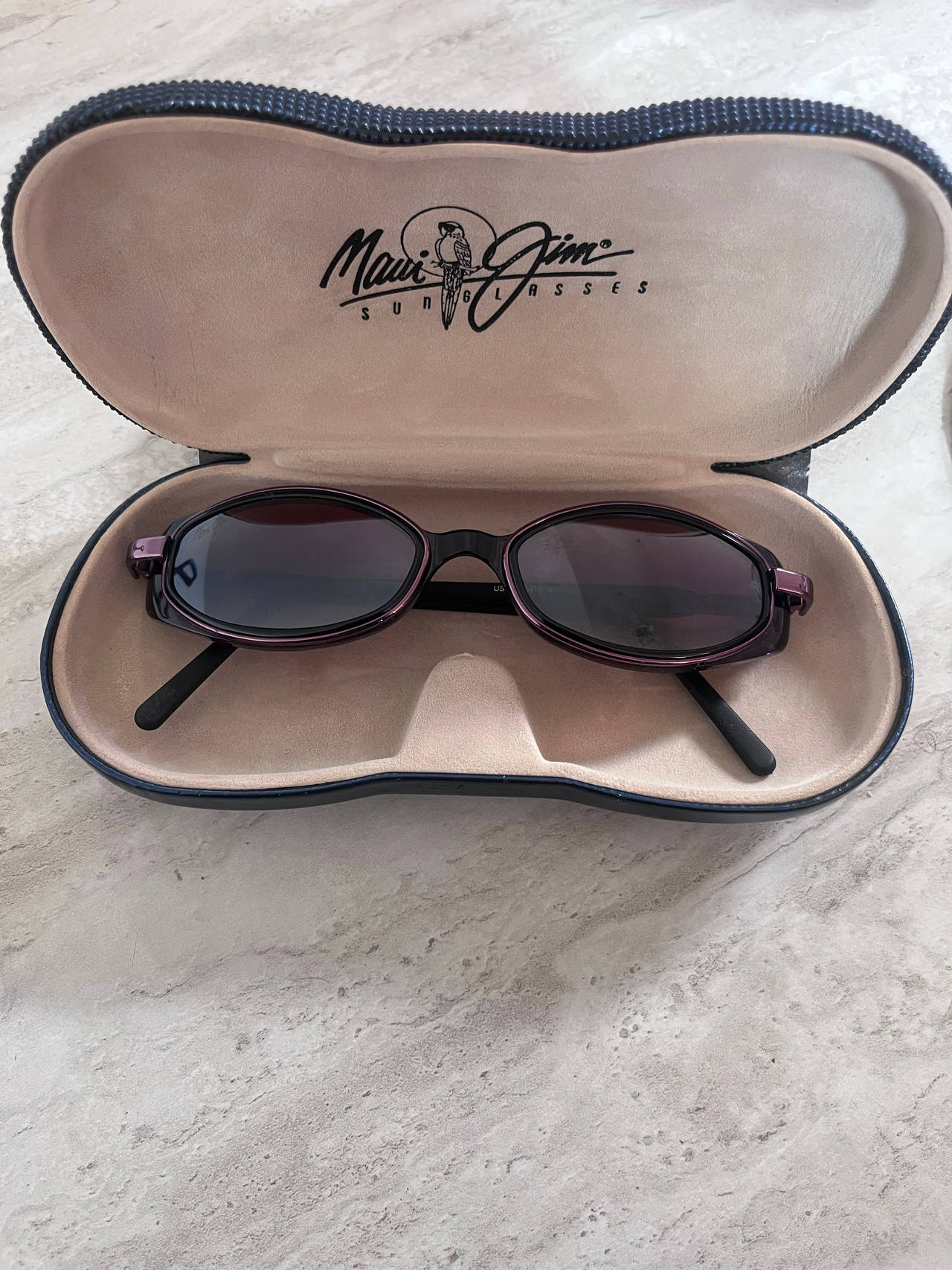 Maui Jim Oval Burgundy Polarized Sunglasses