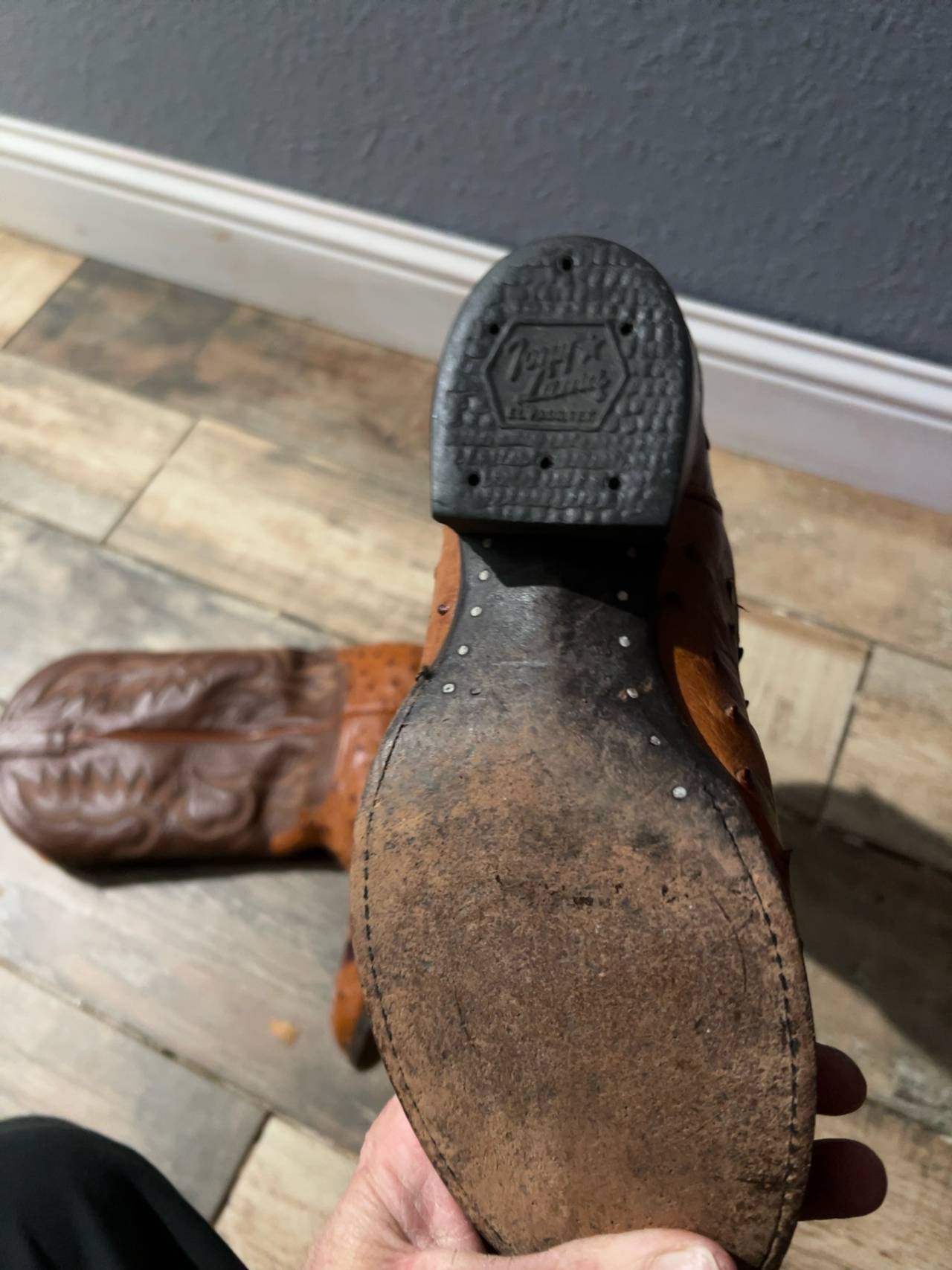 Ostrich Leather Cowboy Boots Tony Lama