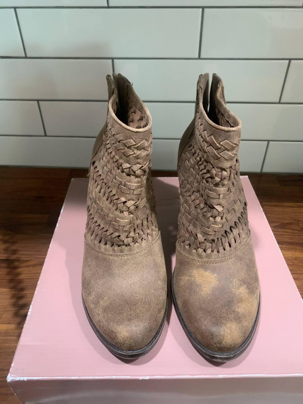 Fergalicious Light Brown Ankle Booties