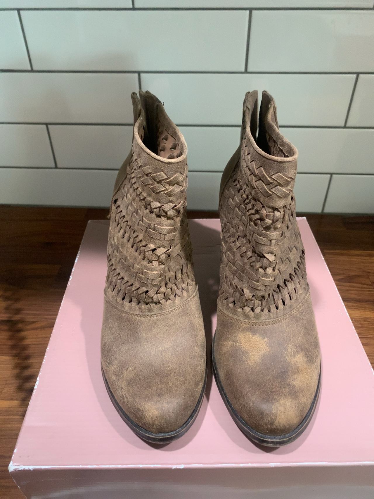Fergalicious Light Brown Ankle Booties