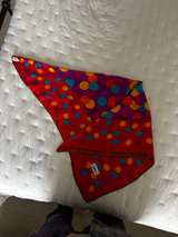 Yves Saint Laurent Vintage Silk Polka Dot Scarf - Image 4