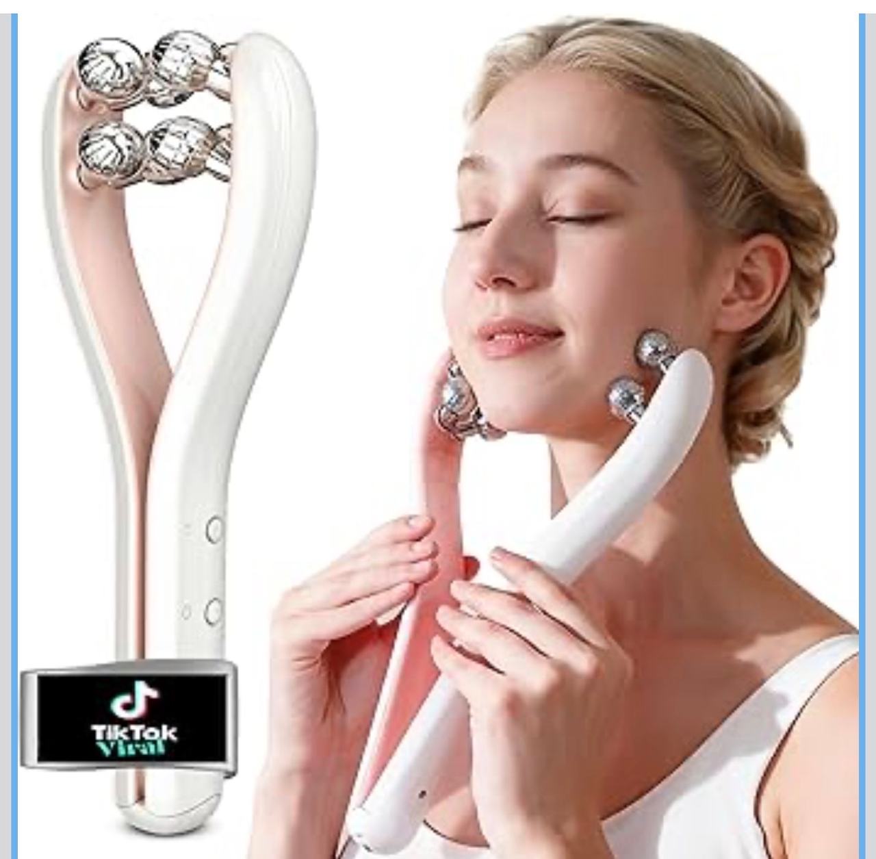Microcurrent V-Line Facial Roller Massager