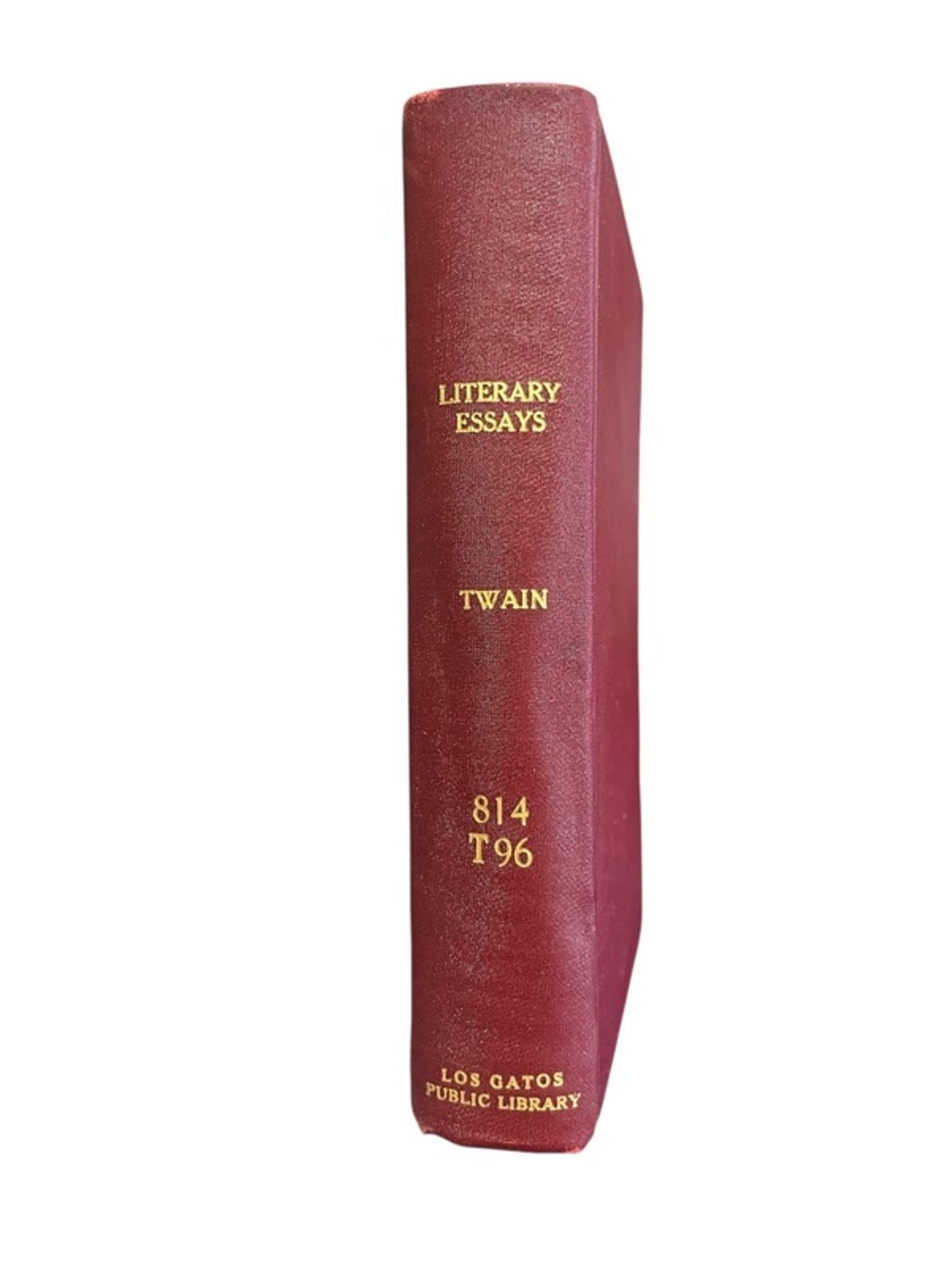 literary essays book, by mark twain, 1899 Hardcover