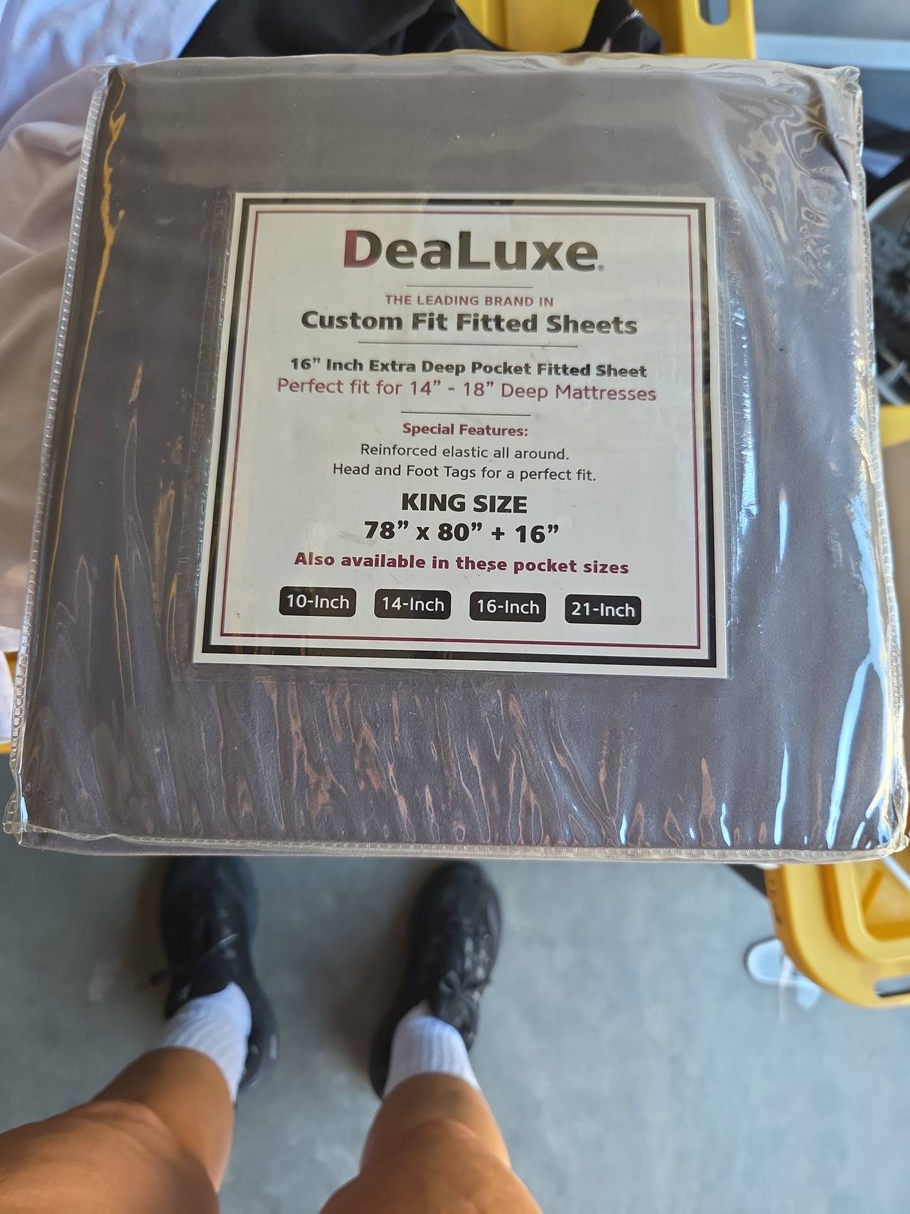 DeaLuxe Custom Fit King Fitted Sheet
