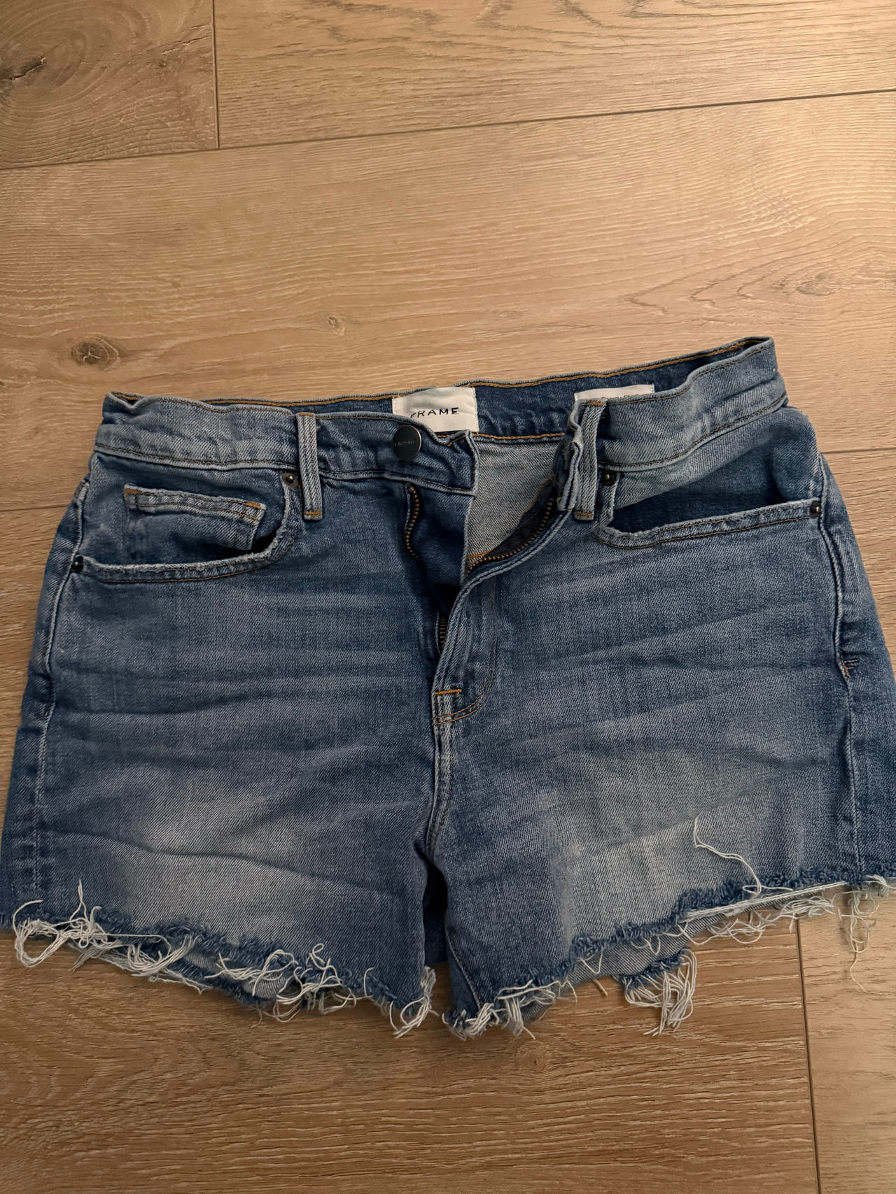 FRAME Le Cut Off Denim Shorts