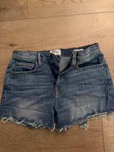 FRAME Le Cut Off Denim Shorts - Image 1