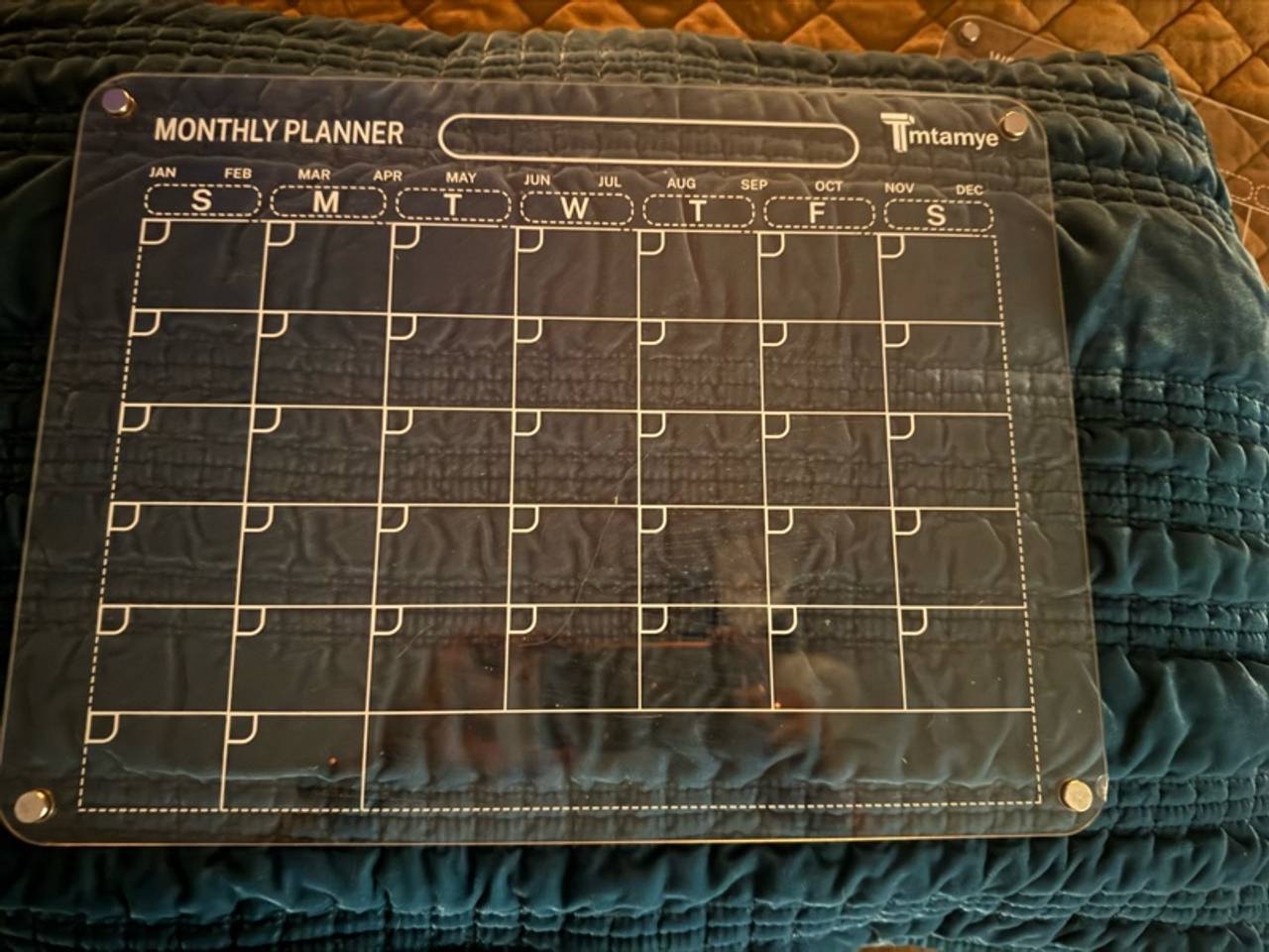 **MUST GO**
Clear Acrylic Magnetic Calendar for Fridge-set of 2 Daily/Month