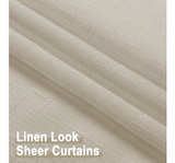 AIYUFENG Faux Linen Sheer Curtains 45 Inch Length 2 Panels, Short Linen Curtains - Image 6