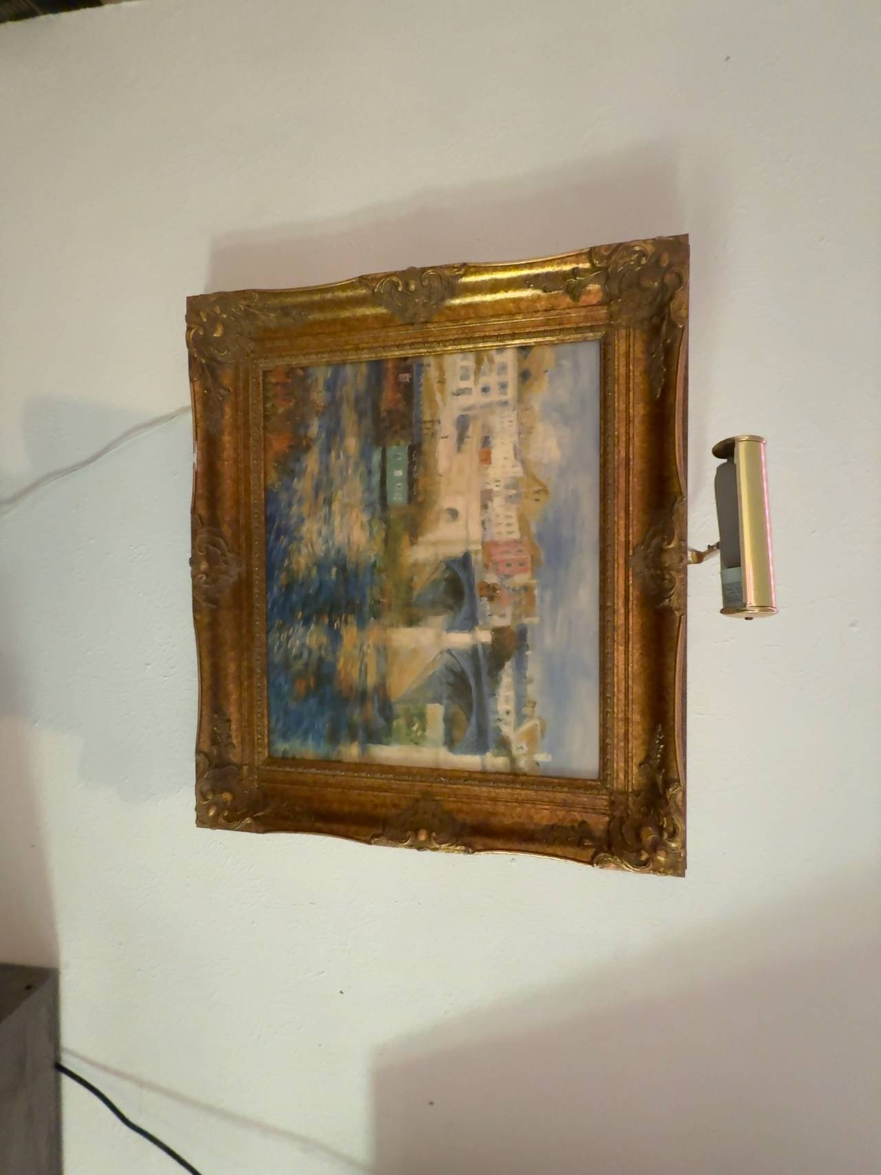 Davis Vintage Parisian Street Scene Oil on Canvas