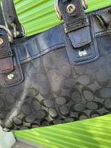 Coach Soho Pleated Black Canvas Tote - Image 5