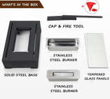 Table Top 150ml Rectangle Stainless Steel Tabletop Fireplace Windproof Four Side - Image 6