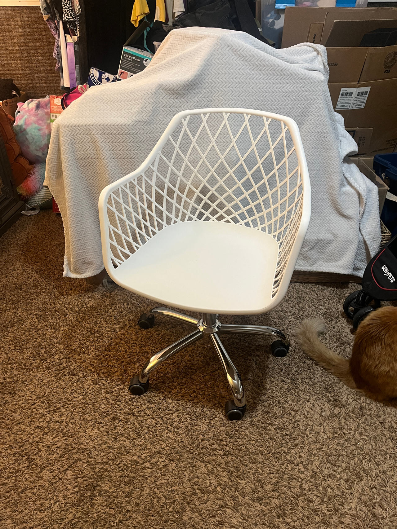 Modern White Mesh Office Chair