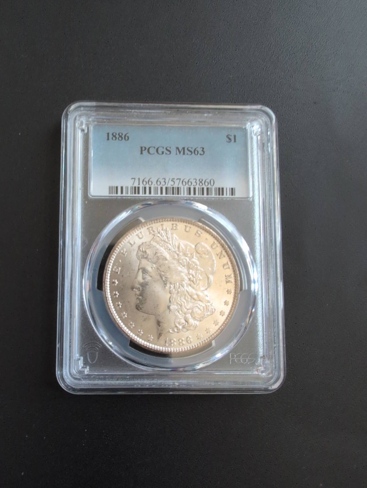 1886 Morgan Silver Dollar PCGS MS63