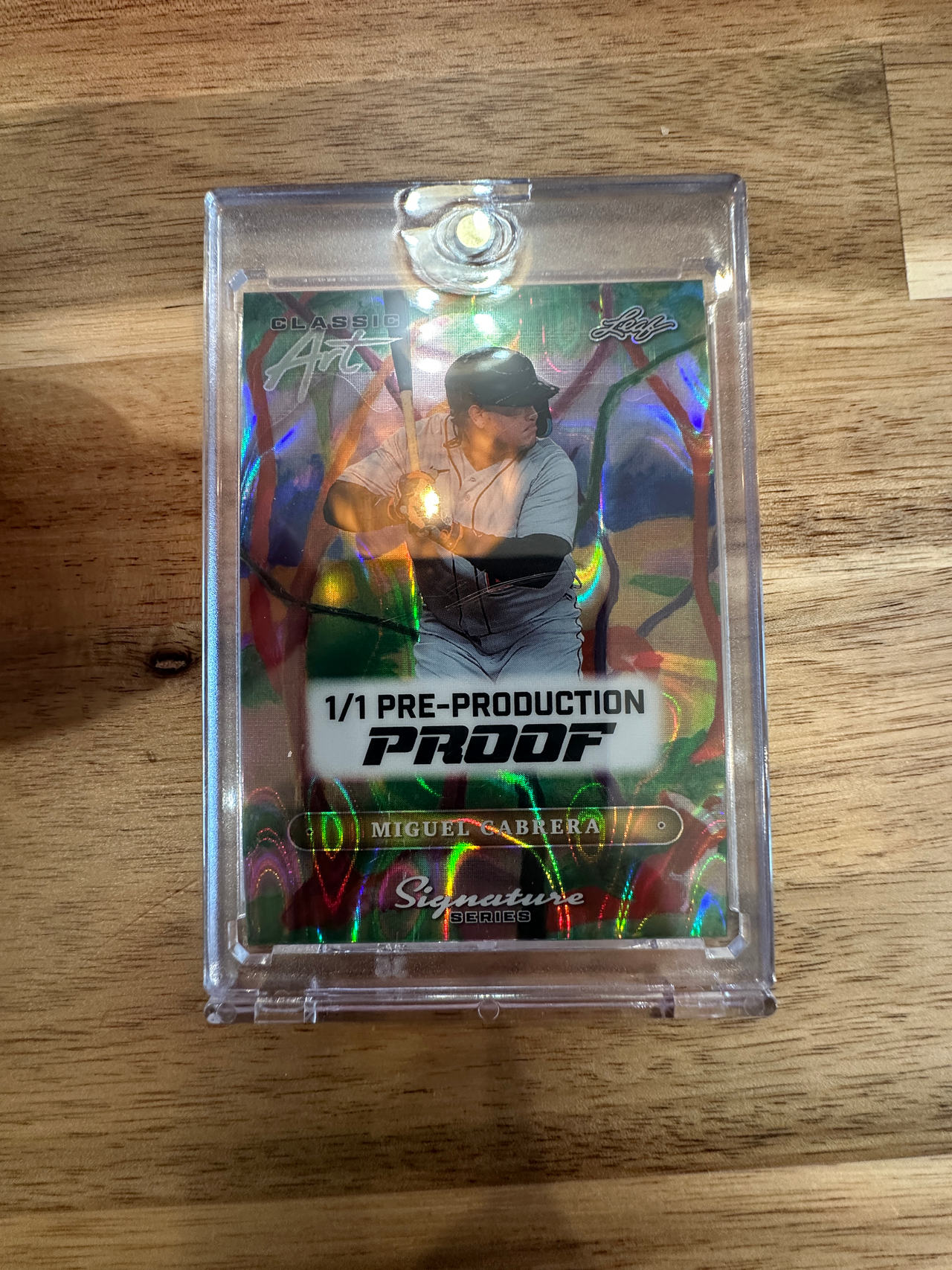 Miguel Cabrera Leaf Classic Art 1/1 Pre-Production Proof