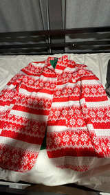 Life of the Party Ugly Christmas Blazer Jacket Red/White - Image 2