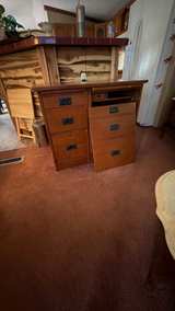 Mission Style Oak Secretary Desk - Image 5