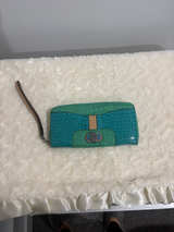 Crocodile Embossed Wristlet Clutch - Image 1