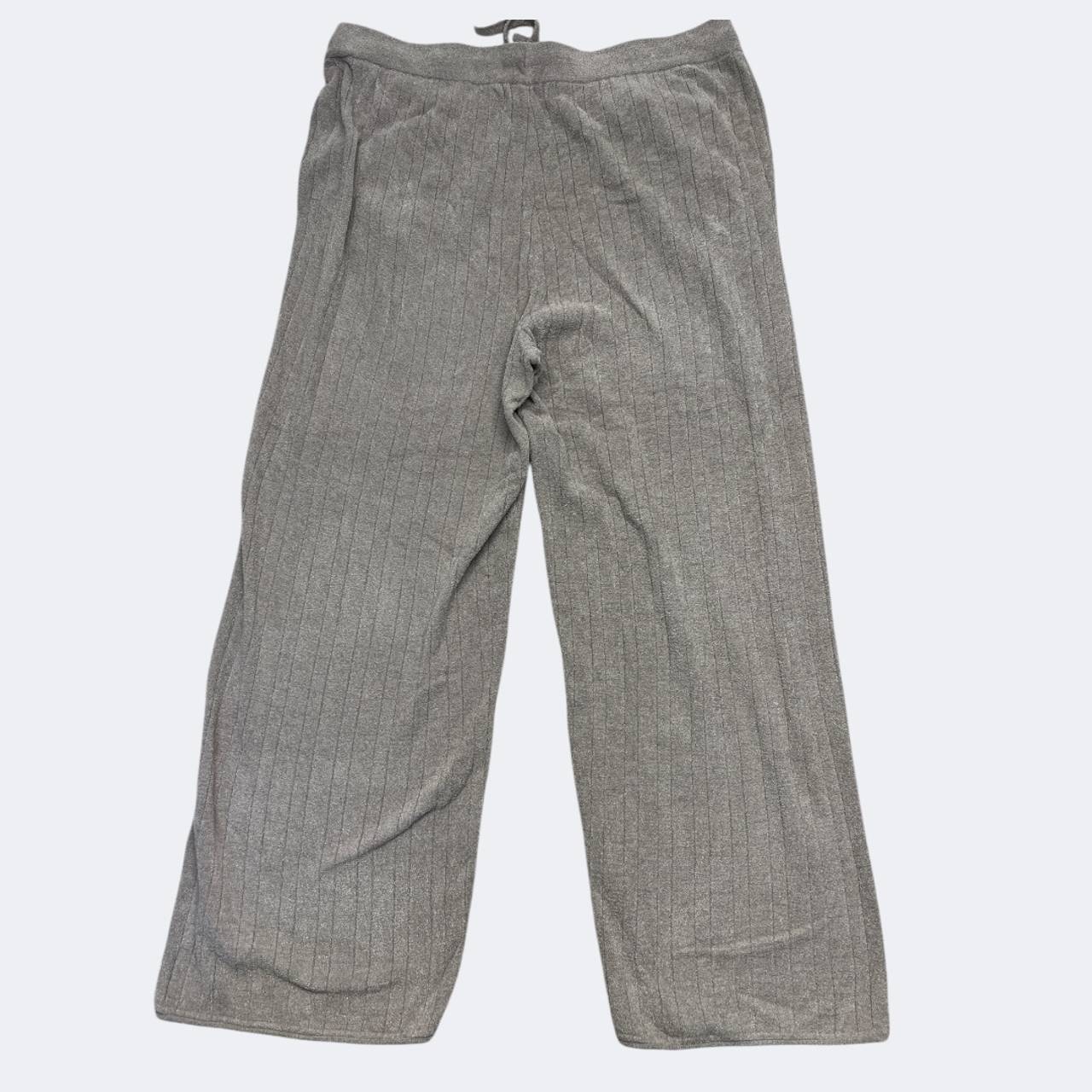 Barefoot Dreams Pants Women 1X TaupeCozyChic Lite Rib Plush Pull On Drawstring