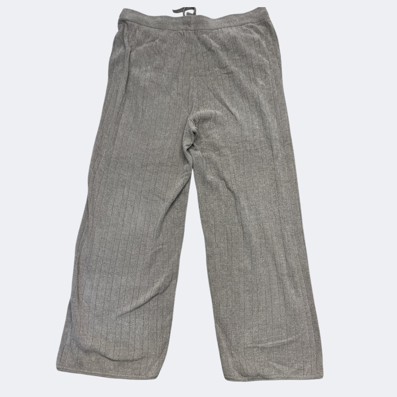 Barefoot Dreams Pants Women 1X TaupeCozyChic Lite Rib Plush Pull On Drawstring