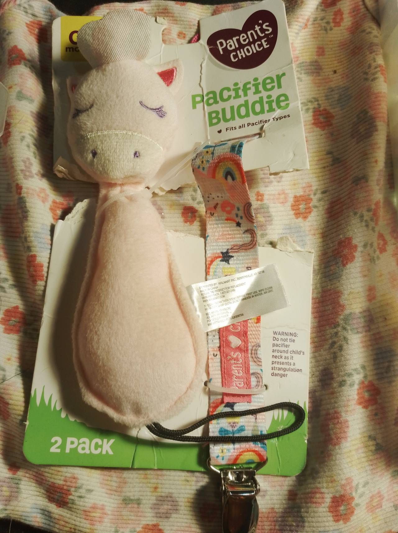 Parent's Choice Pacifier Buddie 2 Pack