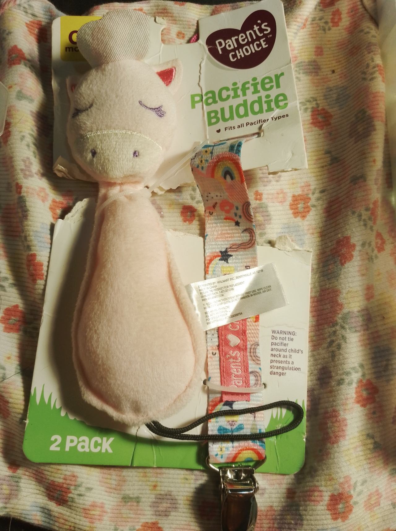 Parent's Choice Pacifier Buddie 2 Pack