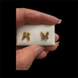 18k gold stud screw type earrings (price per pair)  - Image 1