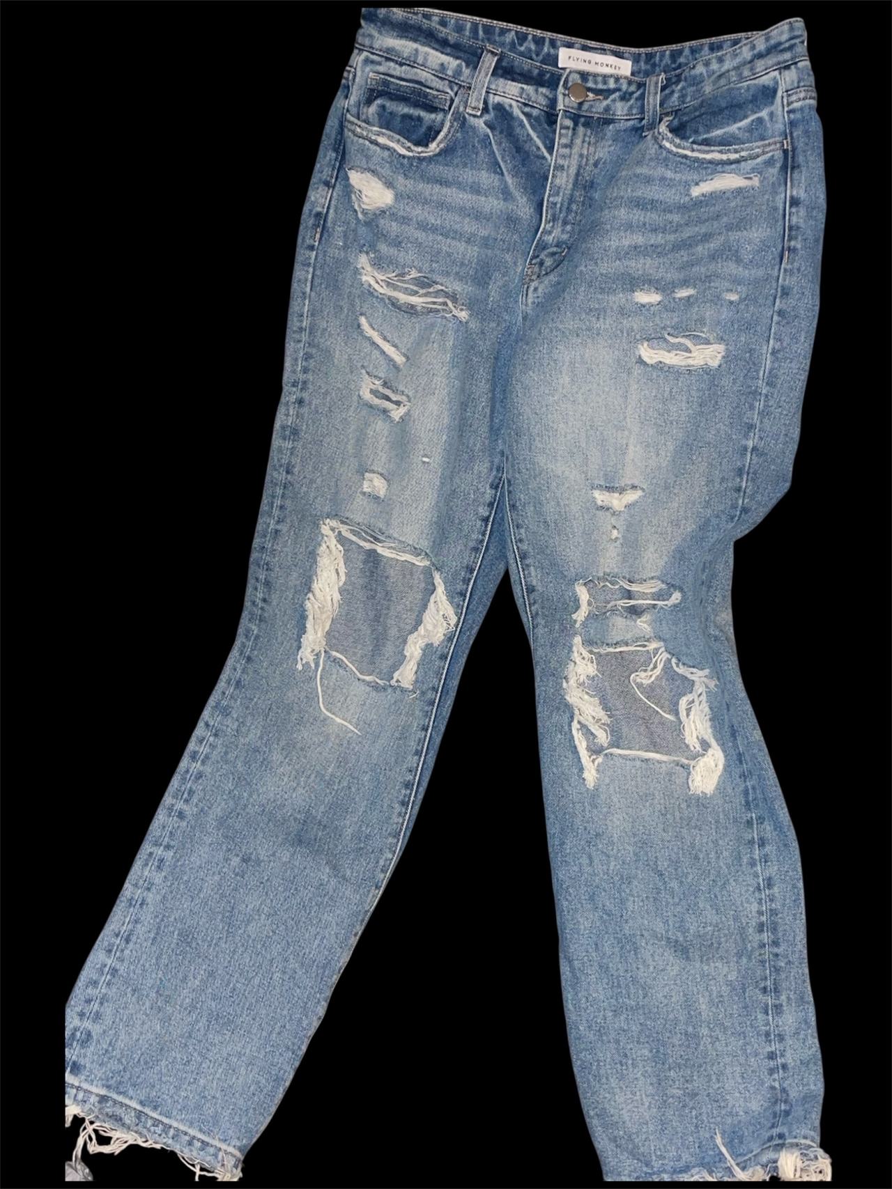 Flying Monkey distressed jeans
