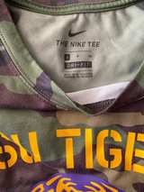 Small Nike LSU Tigers Camo Dri-FIT Long Sleeve Shirt - Image 3