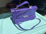 Fiorelli Purple Satchel Crossbody Bag Top Handle Vintage Style Purse	y2k - Image 1
