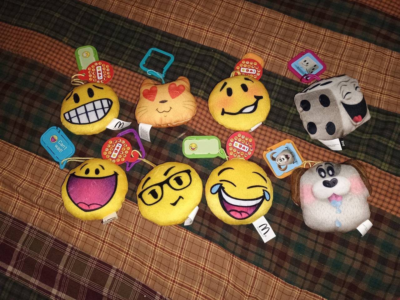 McDonald's The Emoji Movie Plush Clip-Ons Lot