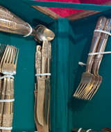 Vintage Thai Bronze Flatware Set - Image 1