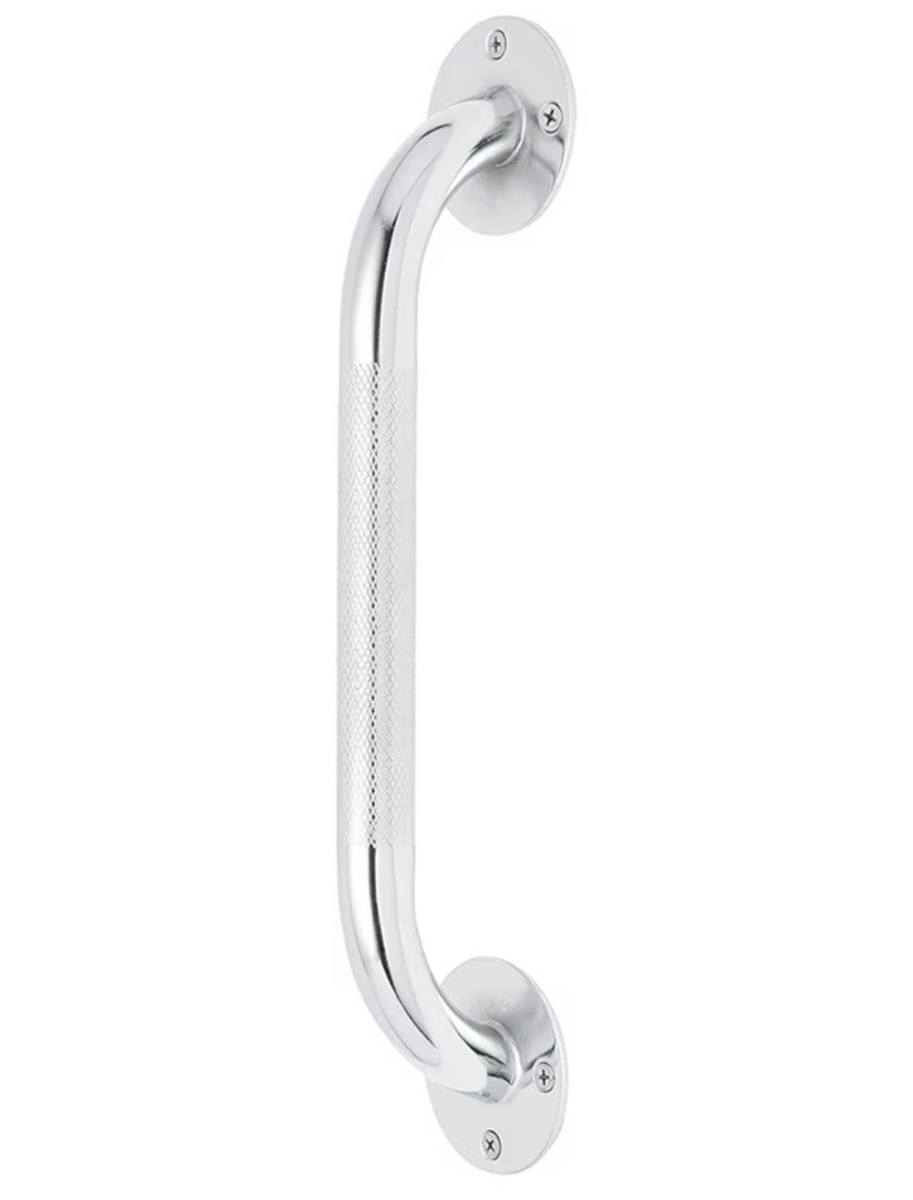 Medline Knurled Chrome 12” Grab Bar for Shower & Bathtub, Independence & Ease