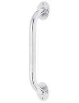 Medline Knurled Chrome 12” Grab Bar for Shower & Bathtub, Independence & Ease - Image 1