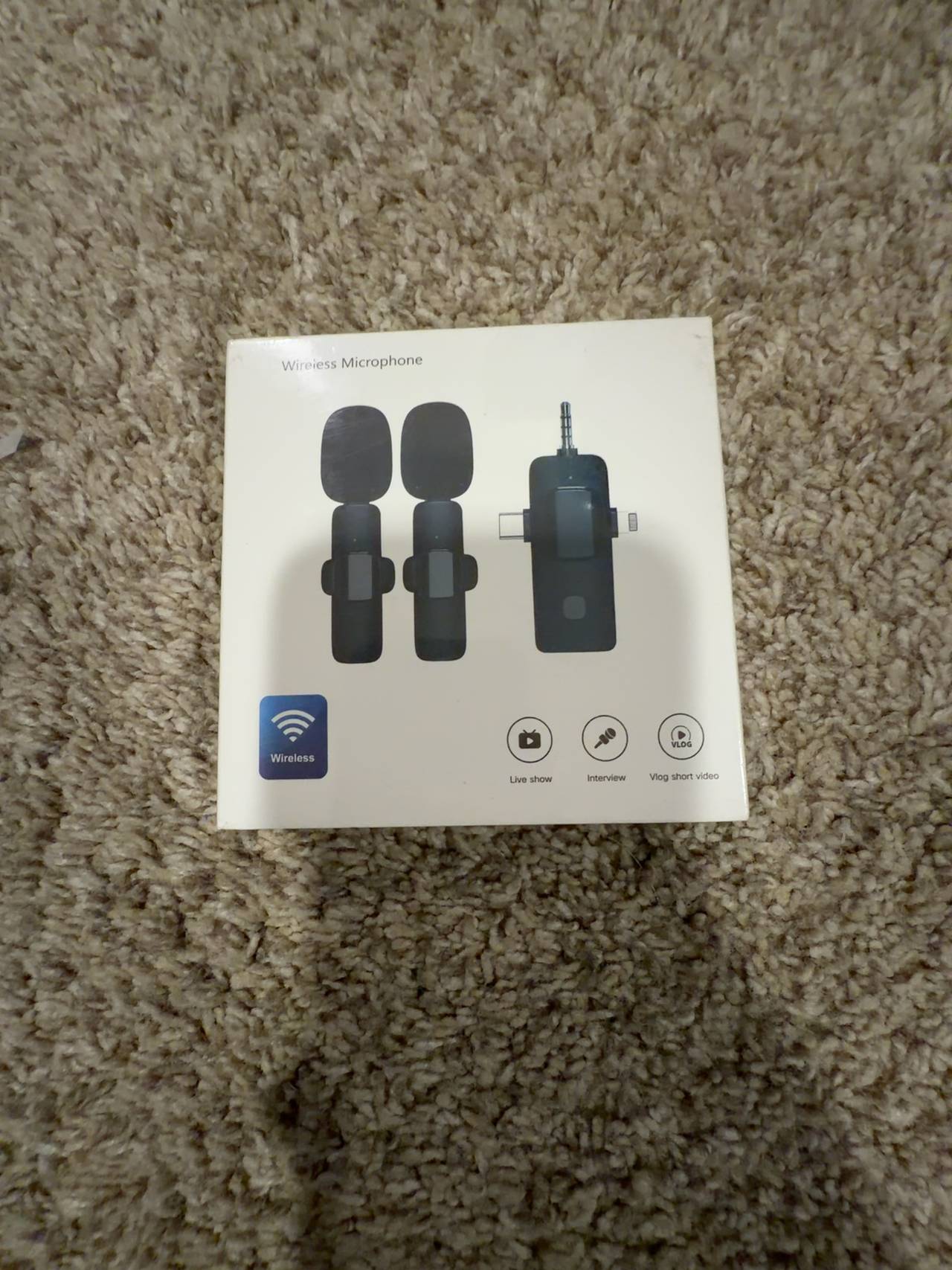 EMZHOLE Wireless Lavalier Microphone 3-in-1