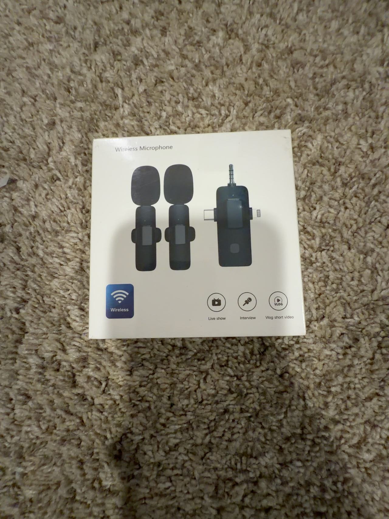 EMZHOLE Wireless Lavalier Microphone 3-in-1