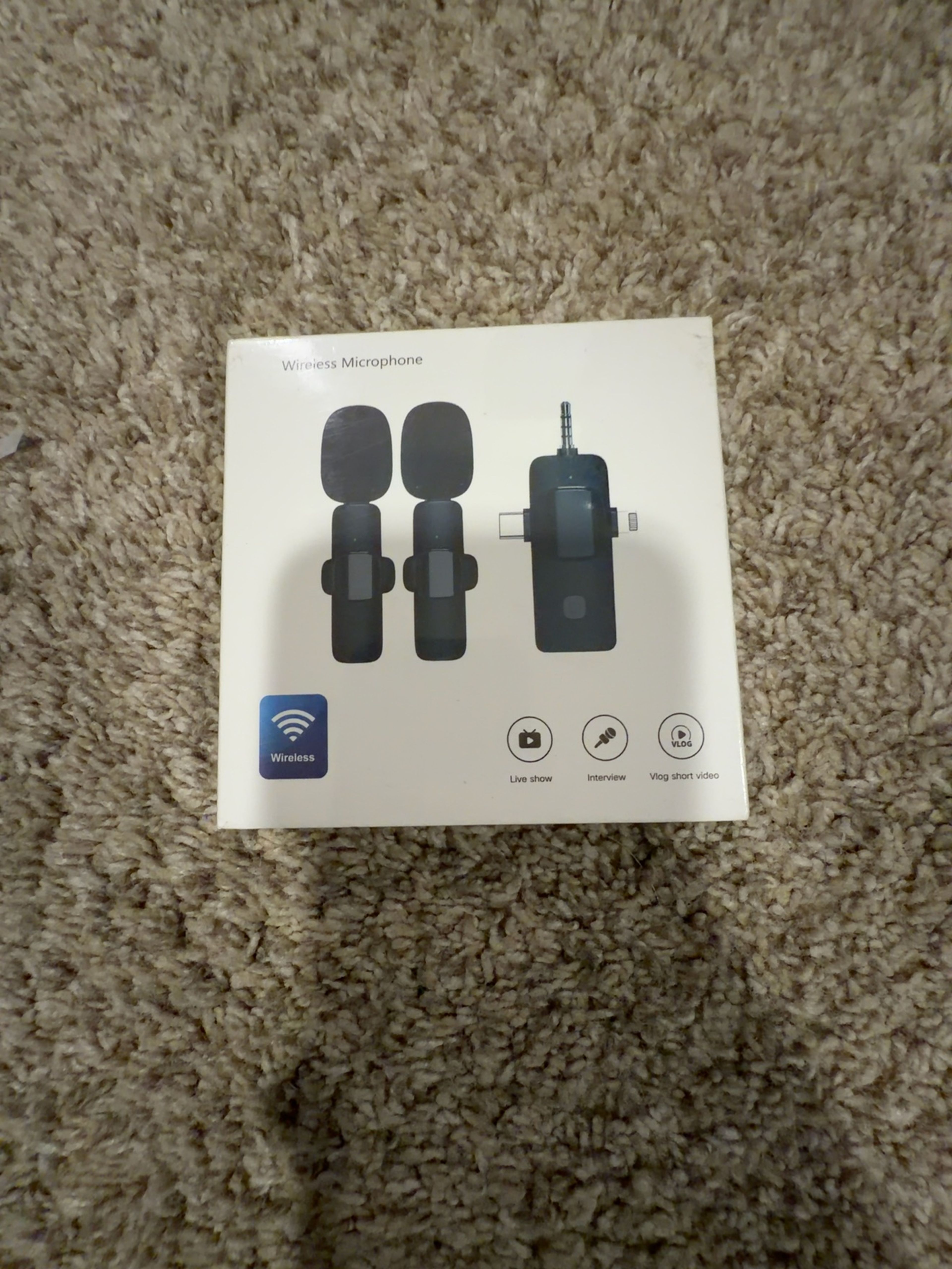 EMZHOLE Wireless Lavalier Microphone 3-in-1