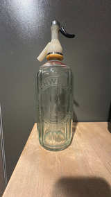 Vintage Glass Seltzer Bottle Soda water Schweppes  - Image 2