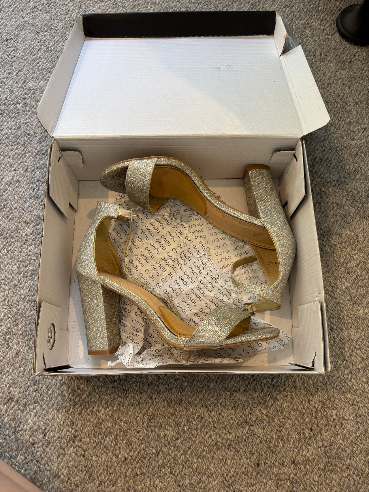 Novo Glitter Block Heels