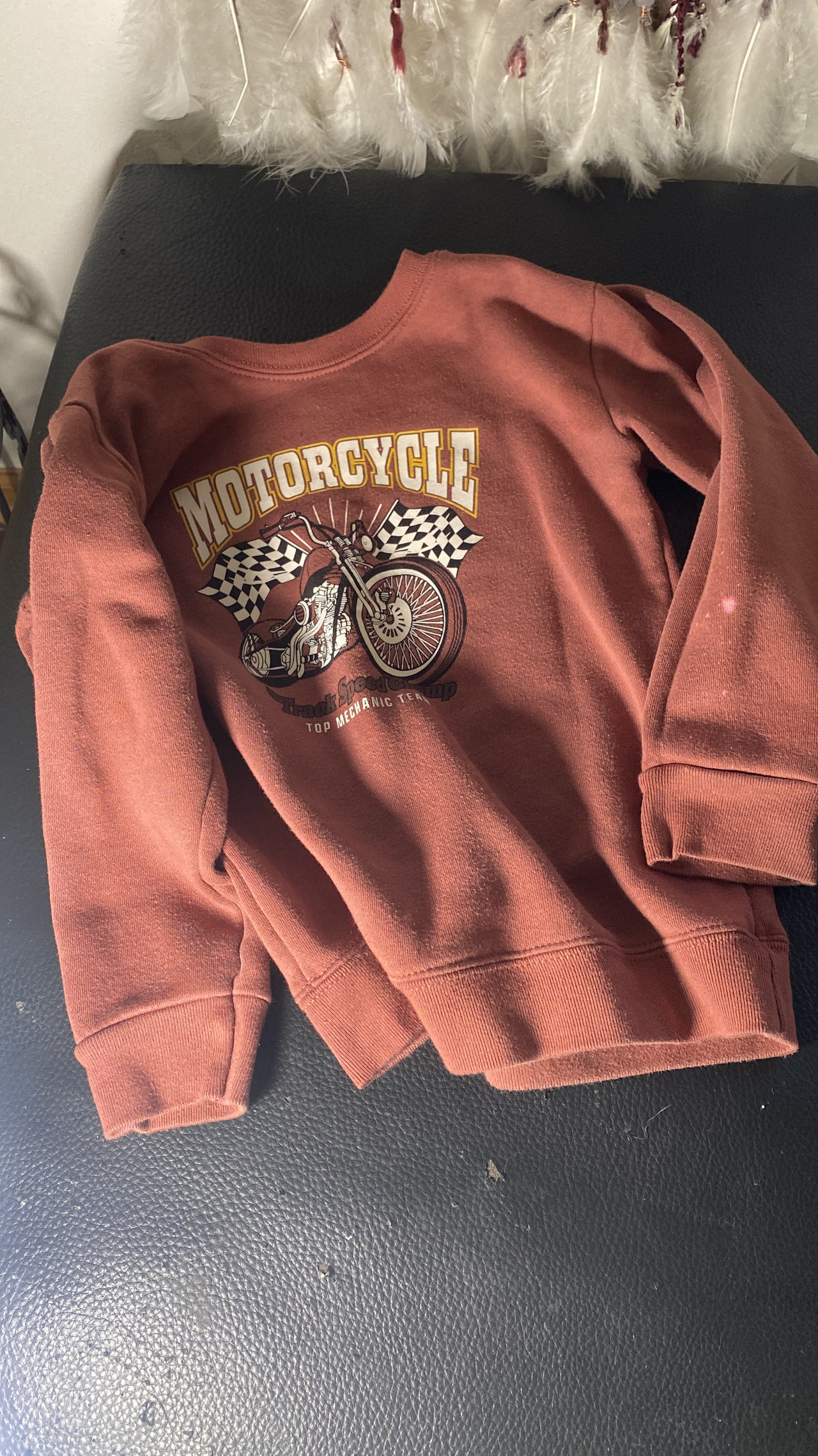 Kids Motorcycle Graphic Sweatshirt