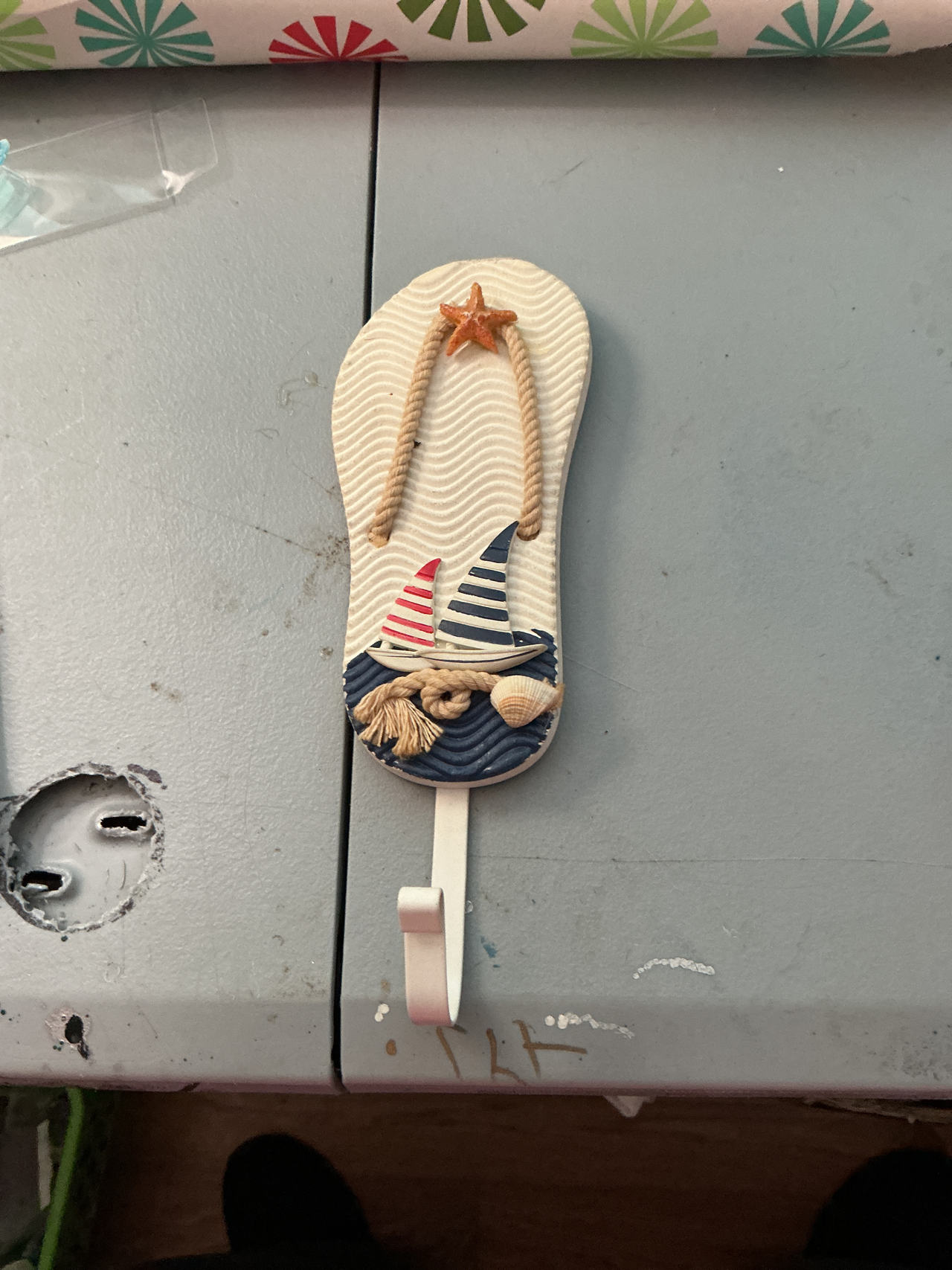 Nautical Flip Flop Wall Hook