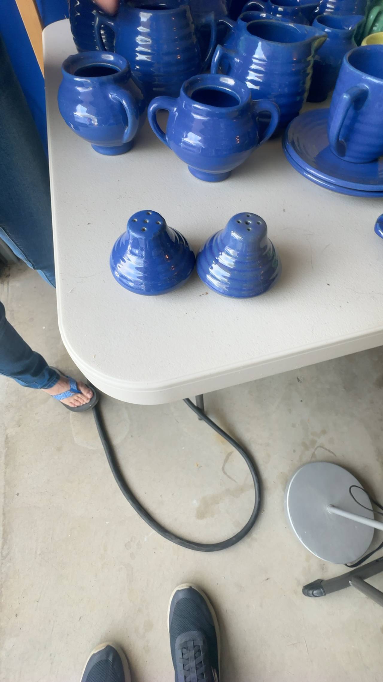 Bauer Vintage Cobalt Blue Salt & Pepper Shaker