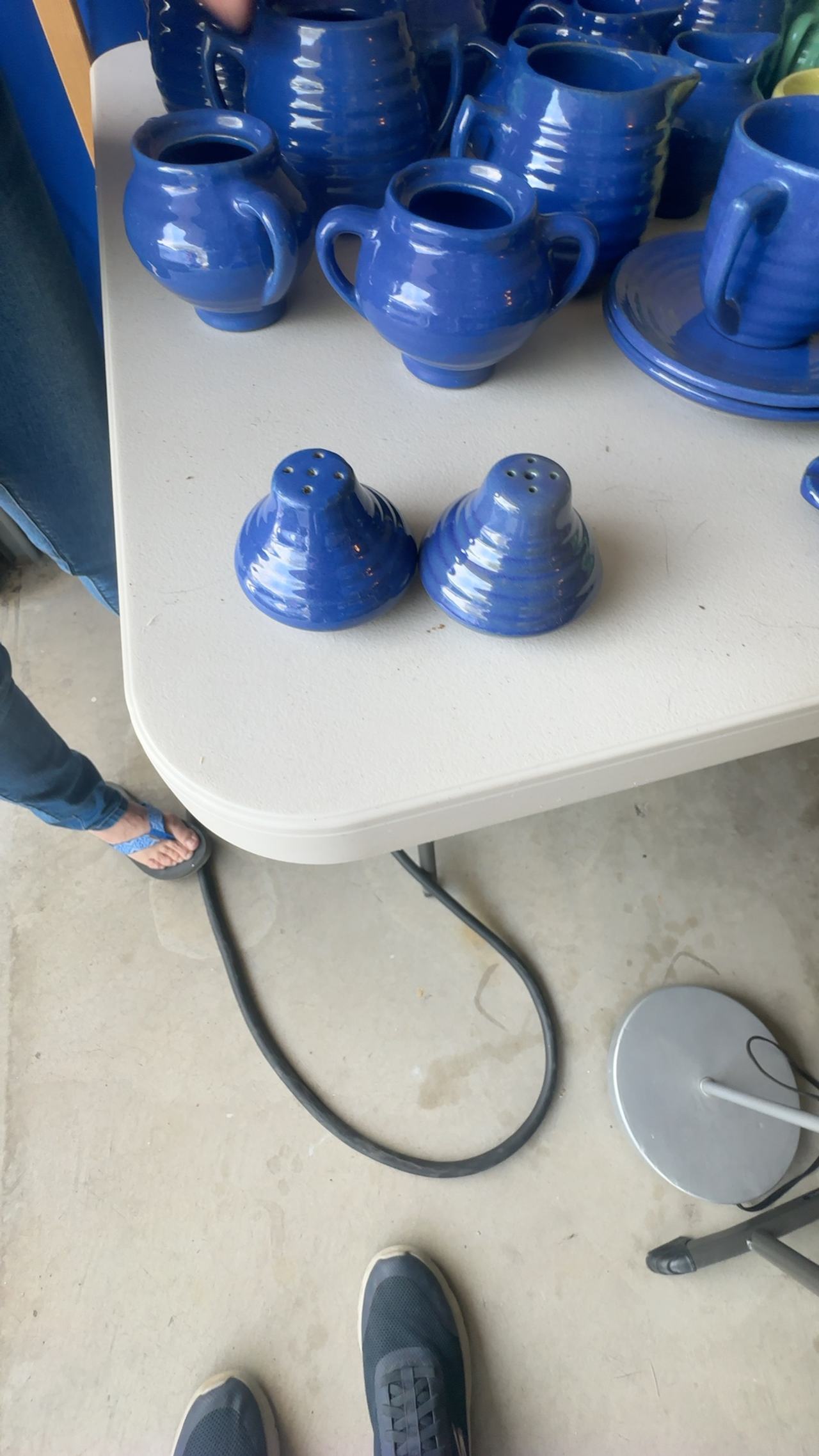 Bauer Vintage Cobalt Blue Salt & Pepper Shaker