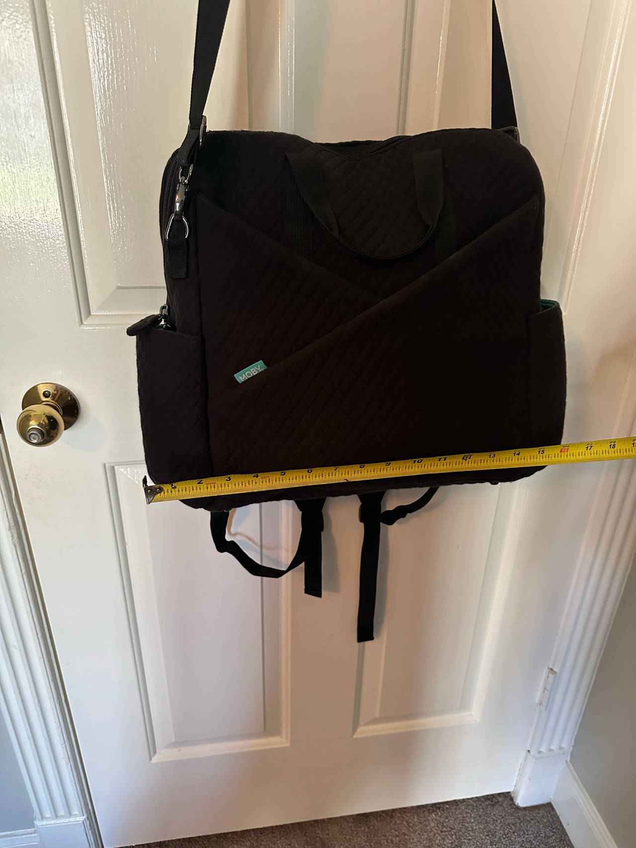 Moby Quilted Convertible Diaper Bag Backpack