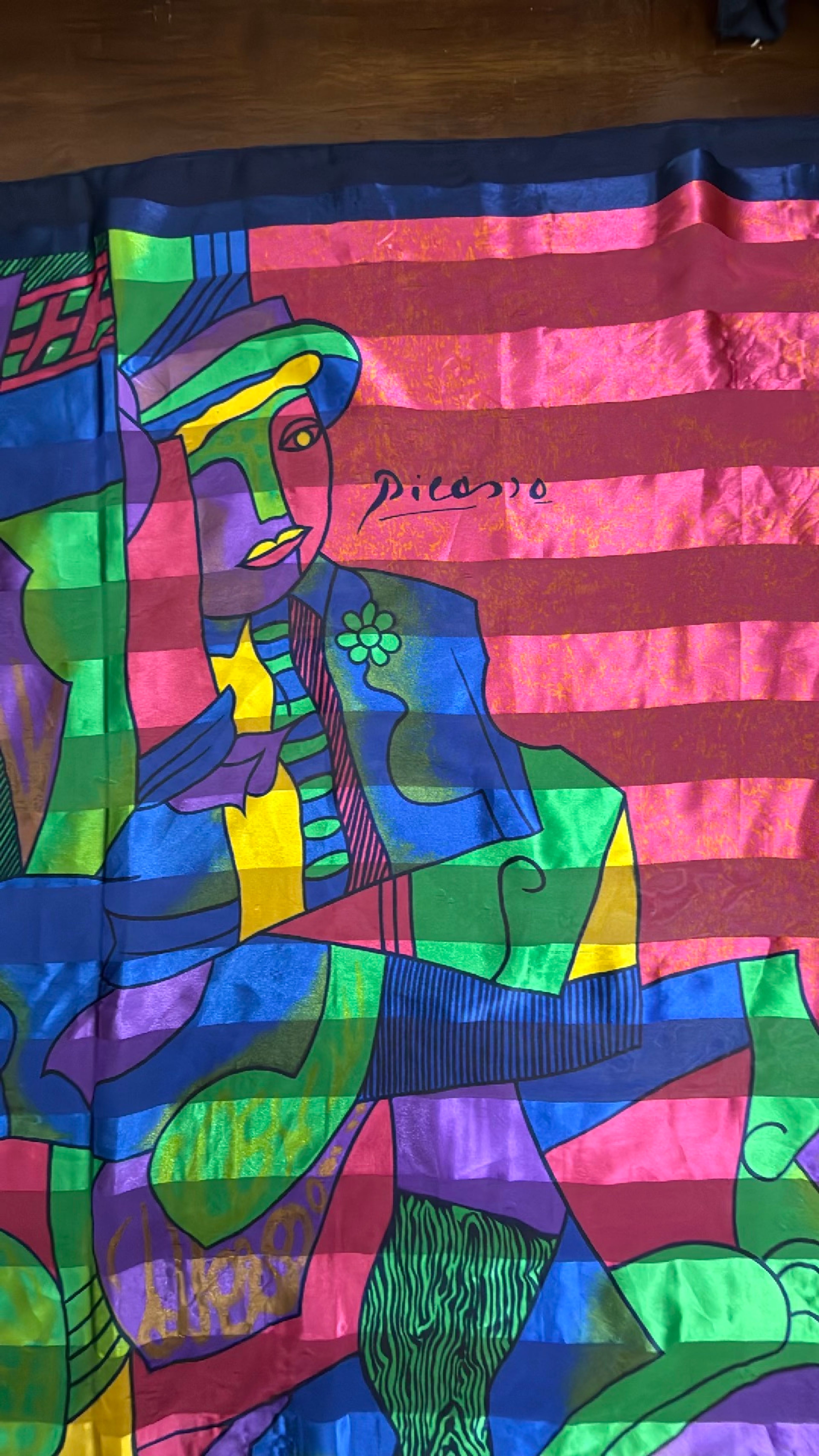 Vintage Pablo Picasso Cubist Silk Scarf - Image 2