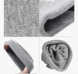 Gelante 3-Pack Dark Gray Men Women Warm Knit Cuffed Plain Beanie Hat - Image 2