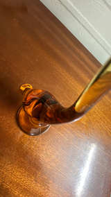 Viking Glass Amber Long Tail Bird Figurine - Image 6