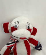 Patriotic Sock Monkey Plush Toy July 4th Independence Day - Image 1
