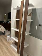 Modern Wood Bookcase Storage Rack with Open Shelves (Walnut) - Image 3