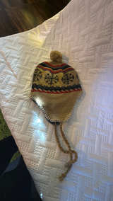 Knit Snowflake Chullo Hat with Ear Flaps - Image 2