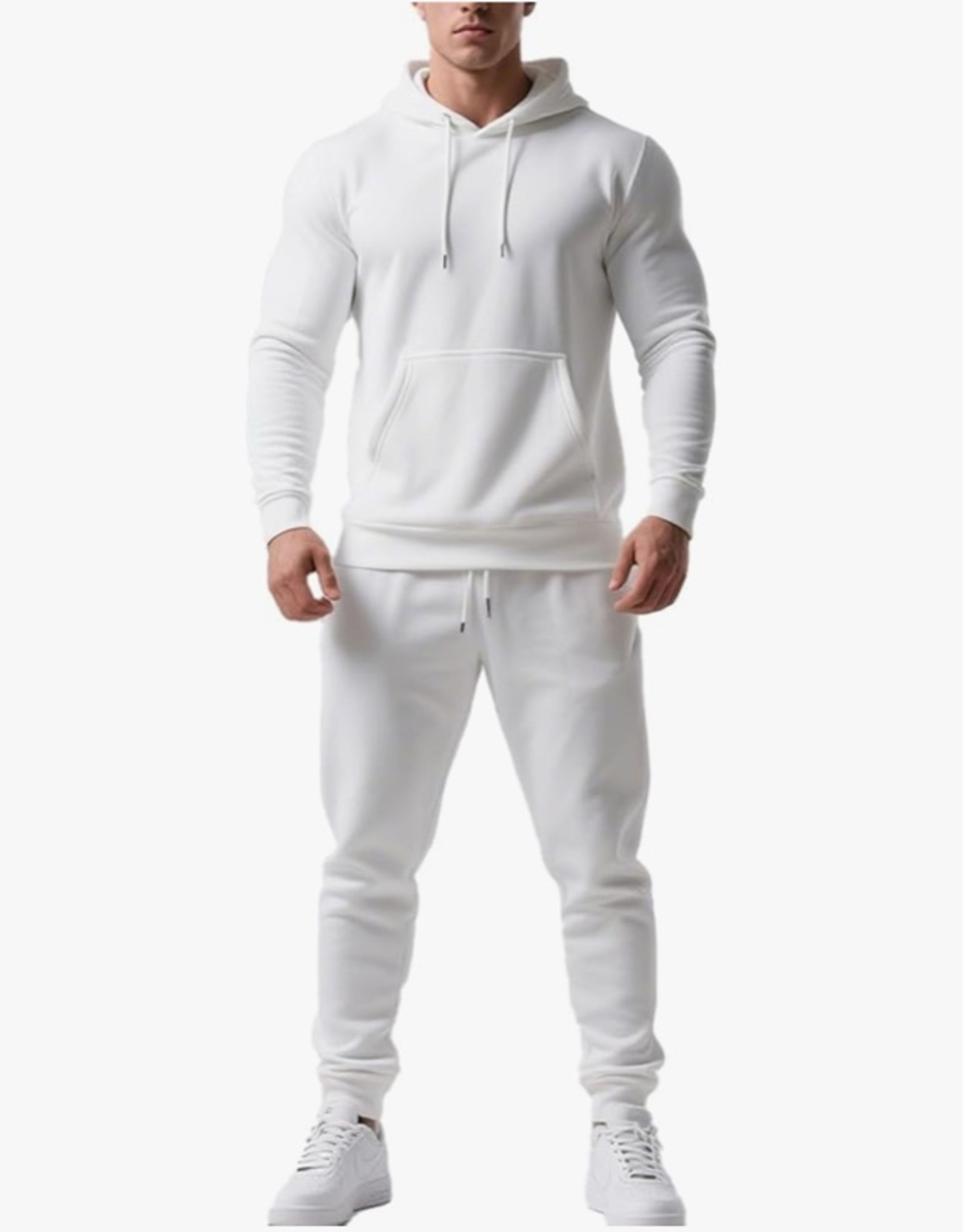 Men's Tacksuit 2 Piece Size 3XL Active Set Fleece Pullover Sweatshirt Sweatpants